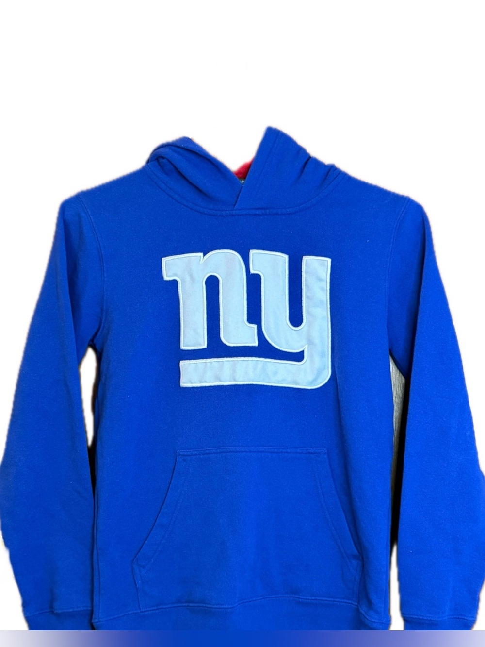 NFL NY Giants Kids Hoodie Royal Blue “NY” Sweatshirt Boys Size L (14/16)